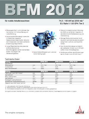 Двигатели Deutz BF 6 M 2012 C