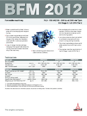 Двигатели Deutz BF 6 M 2012 C