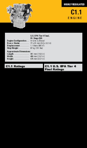 Двигатели Caterpillar C1.1