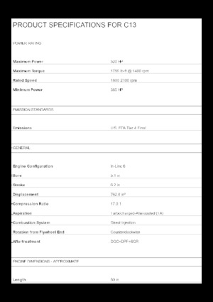 Двигатели Caterpillar C13