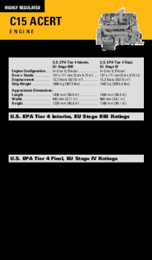 Двигатели Caterpillar C15 Acert