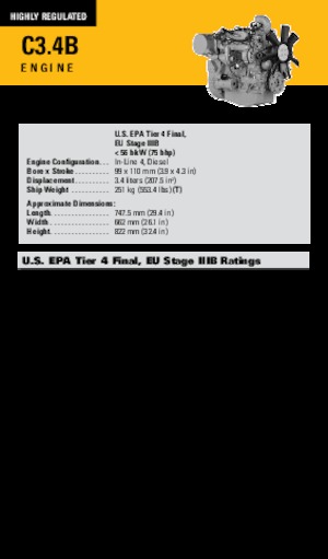 Двигатели Caterpillar C3.4B