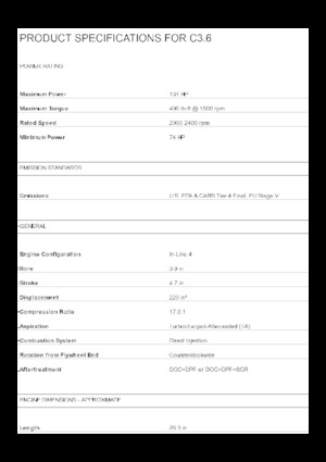 Двигатели Caterpillar C3.6