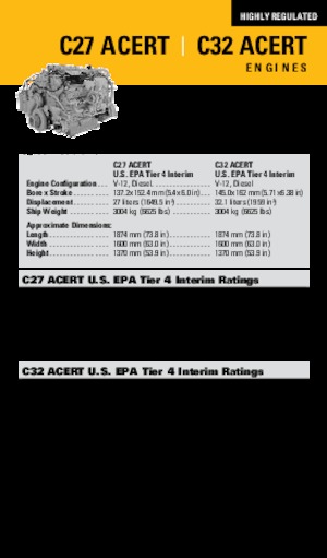 Двигатели Caterpillar C27