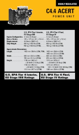 Двигатели Caterpillar C4.4 Acert