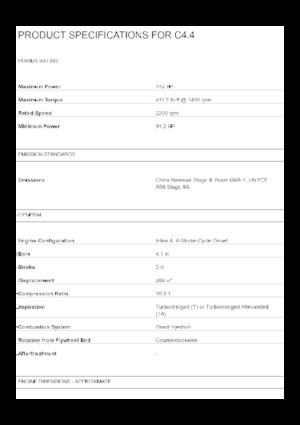 Двигатели Caterpillar C4.4 Acert