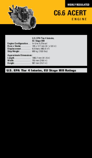 Двигатели Caterpillar C6.6