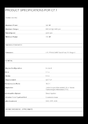 Двигатели Caterpillar C7.1