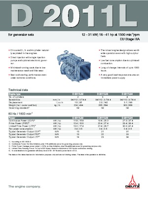 Двигатели Deutz D 2011 L04