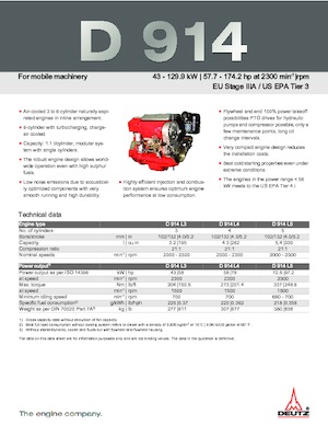 Двигатели Deutz D 914 L4