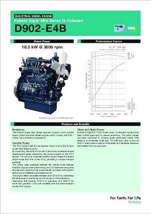 Двигатели Kubota D902-E4B