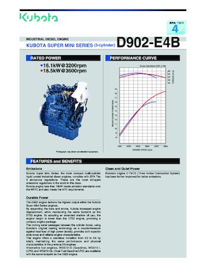 Двигатели Kubota D902-E3B