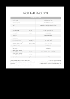 Двигатели Kubota D905-E2B