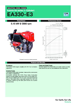 Двигатели Kubota EA330-E3