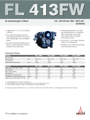 Двигатели Deutz F 12 L 413 FW