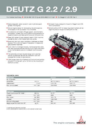 Двигатели Deutz G 2.2 L3