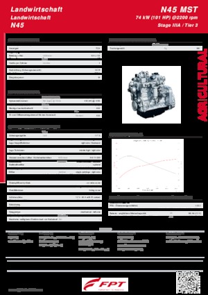 Двигатели FPT Industrial N45 MST (74 kW)