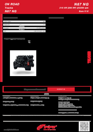 Двигатели FPT Industrial N67 NG (210 kW)