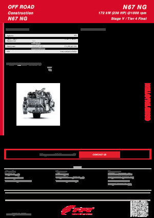 Двигатели FPT Industrial N67 NG ENT (172 kW)