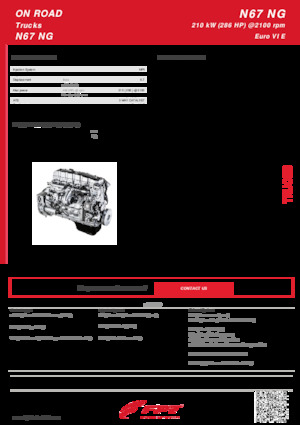 Двигатели FPT Industrial N67 NG ENT (210 kW) 