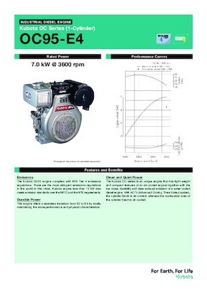 Двигатели Kubota OC95-E4