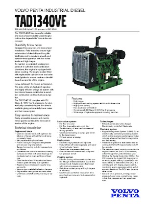 Двигатели Volvo Penta TAD1340VE