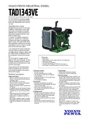 Двигатели Volvo Penta TAD1343VE