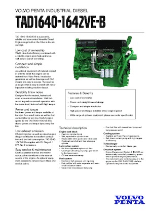 Двигатели Volvo Penta TAD1640VE-B