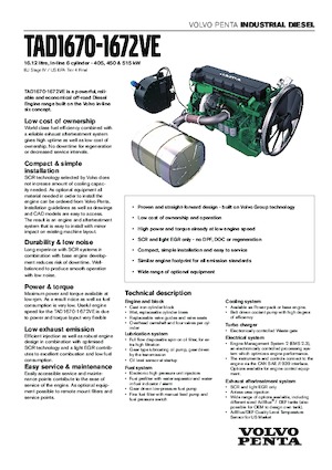 Двигатели Volvo Penta TAD1670VE