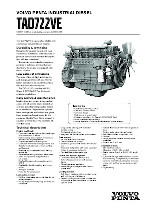 Двигатели Volvo Penta TAD722VE