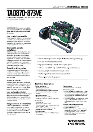 Двигатели Volvo Penta TAD871VE