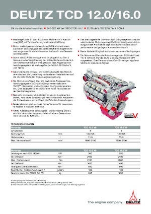 Двигатели Deutz TCD 12.0 V6