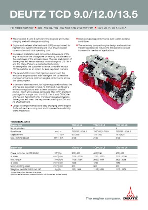 Двигатели Deutz TCD 13.5 L6