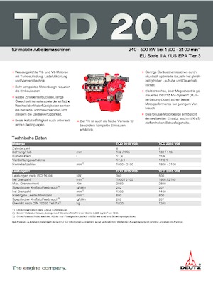 Двигатели Deutz TCD 2015 V8