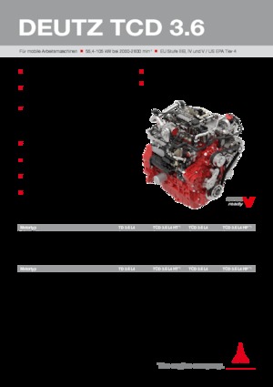 Двигатели Deutz TCD 3.6 L4 HT