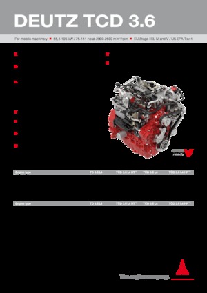 Двигатели Deutz TCD 3.6 L4 HT