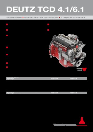 Двигатели Deutz TCD 4.1