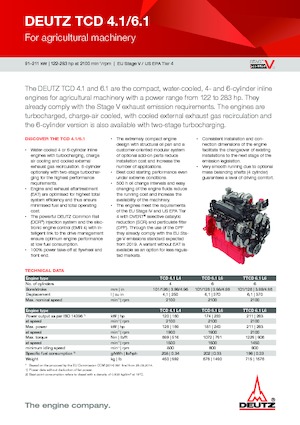 Двигатели Deutz TCD 6.1 L6