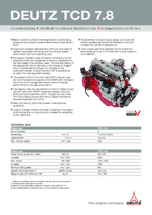 Двигатели Deutz TCD 7.8 L6