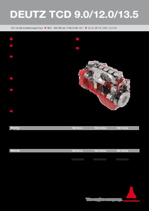 Двигатели Deutz TCD 9.0 L4