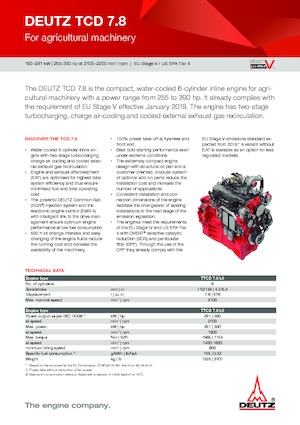 Двигатели Deutz TTCD 7.8 L6