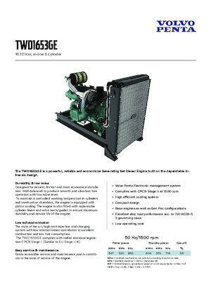 Двигатели Volvo Penta TWD1653GE