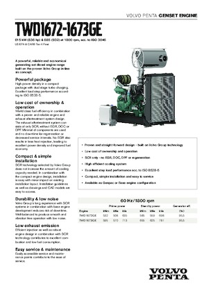 Двигатели Volvo Penta TWD1672GE