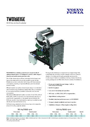 Двигатели Volvo Penta TWD1683GE