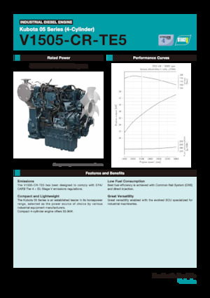 Двигатели Kubota V1505-CR-TE5