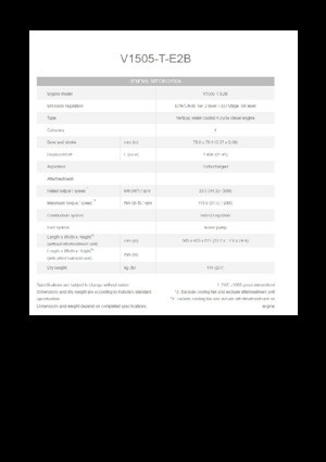 Двигатели Kubota V1505-T-E2B