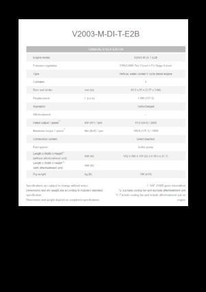 Двигатели Kubota V2003-M-DI-T-E2B