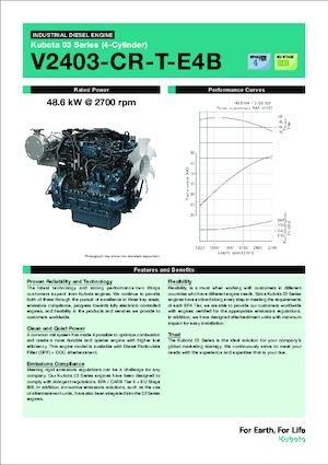Двигатели Kubota V2403-CR-T-E4B