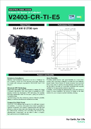 Двигатели Kubota V2403-CR-TI-E5