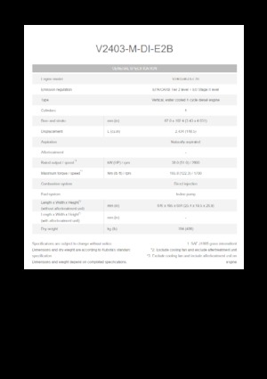 Двигатели Kubota V2403-M-DI-E2B